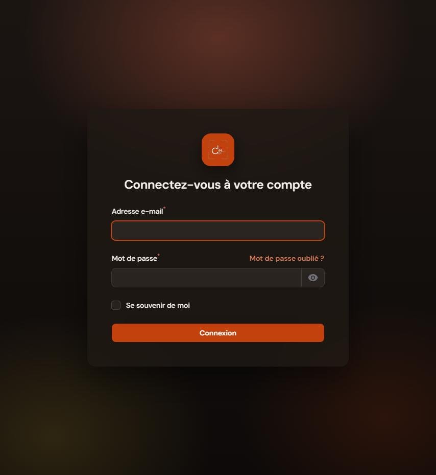 Page de connexion du panel Organisateur